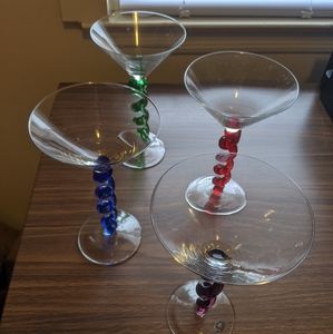 4 Martini Glasses